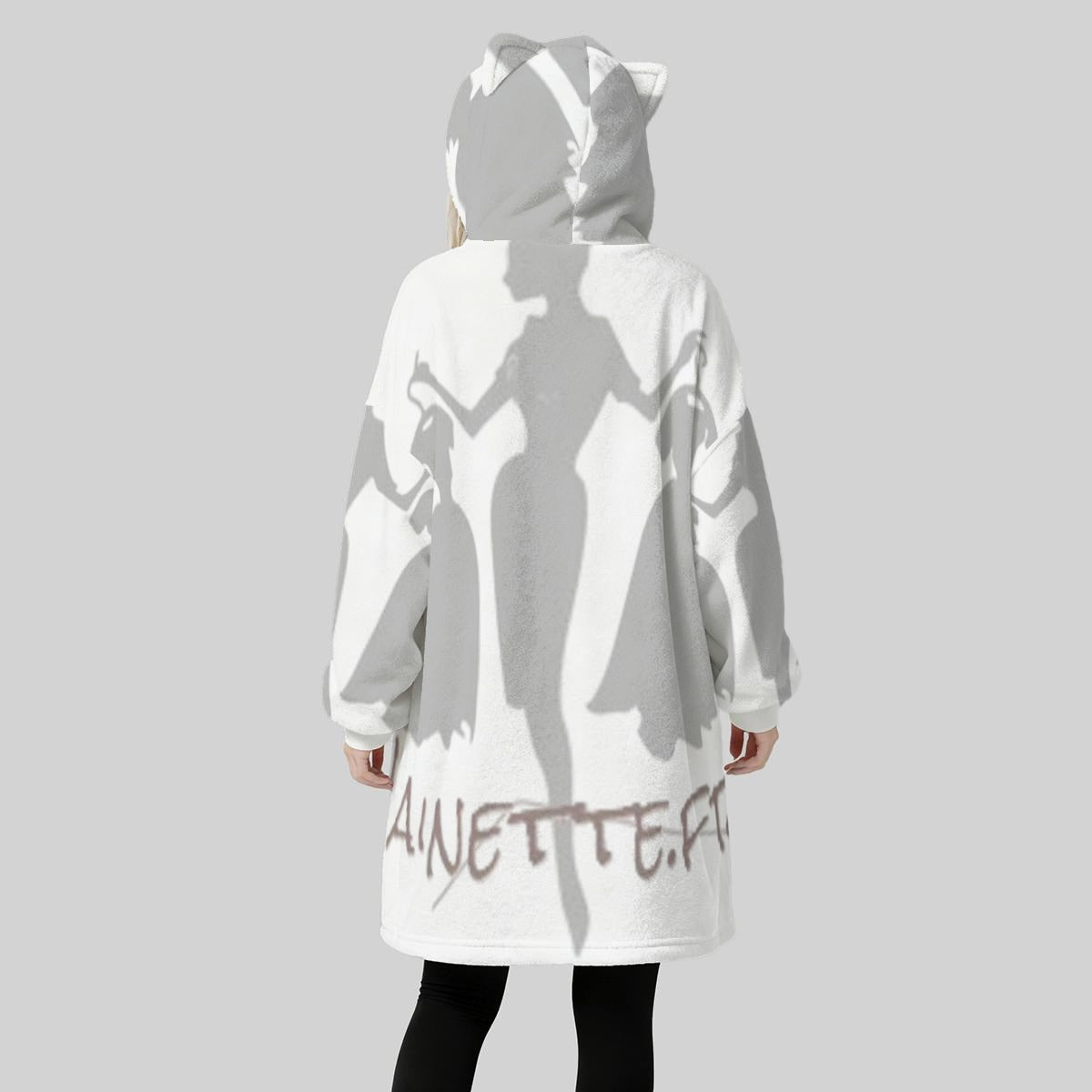 Couverture polaire oversize à capuche nainette