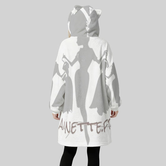 Couverture polaire oversize à capuche nainette