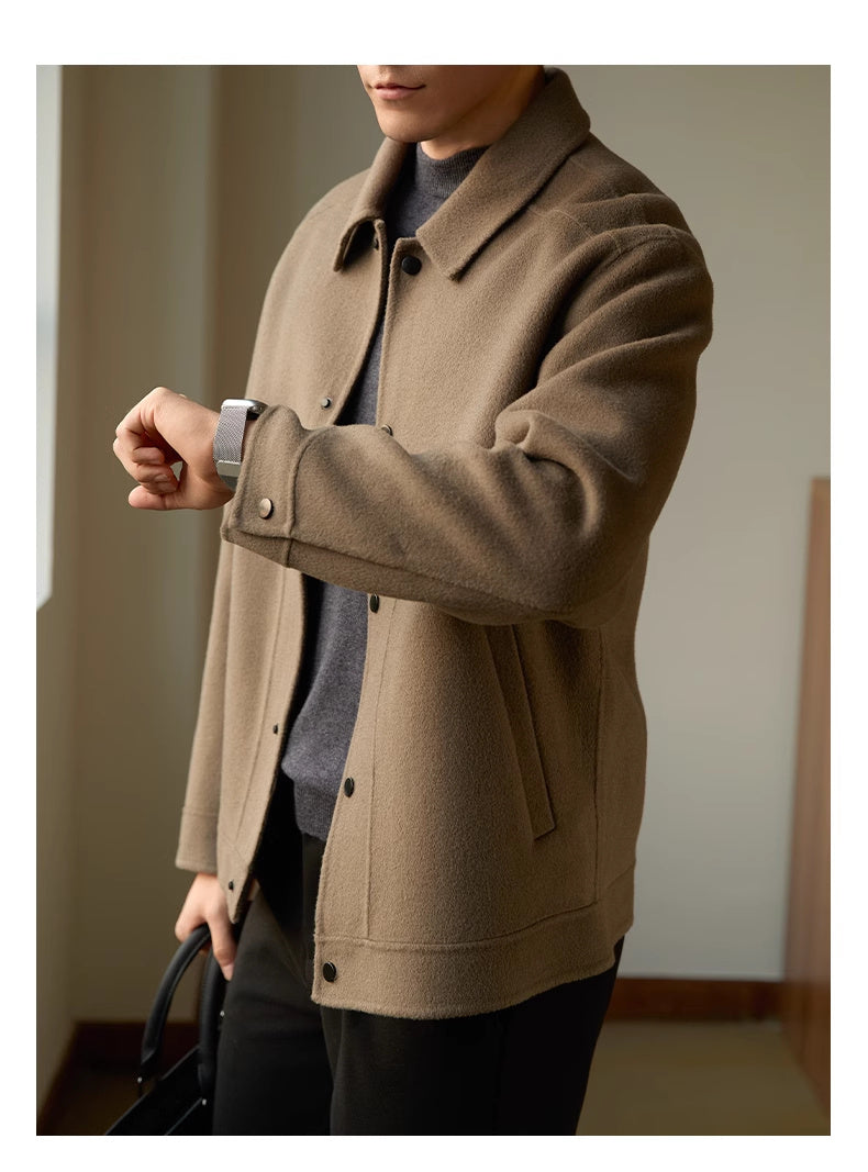 Manteau homme en laine double face 100 % laine haut de gamme creation