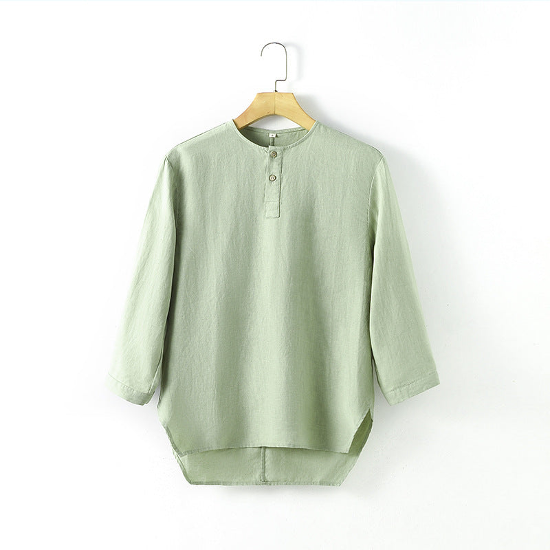 T-shirt en lin décontracté pour homme