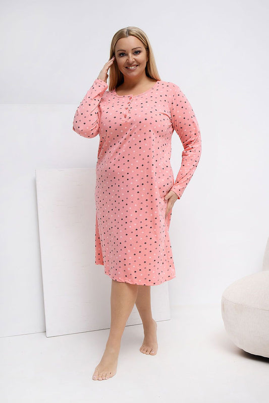 Chemise de nuit Plus Size model 223301 Forever Pink - Nainette.fr