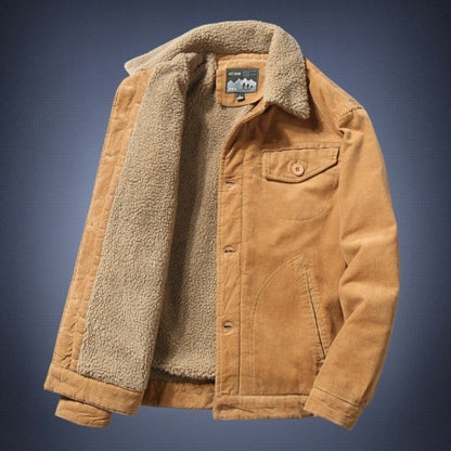 Manteau homme chaud décontracté à col montant en coton