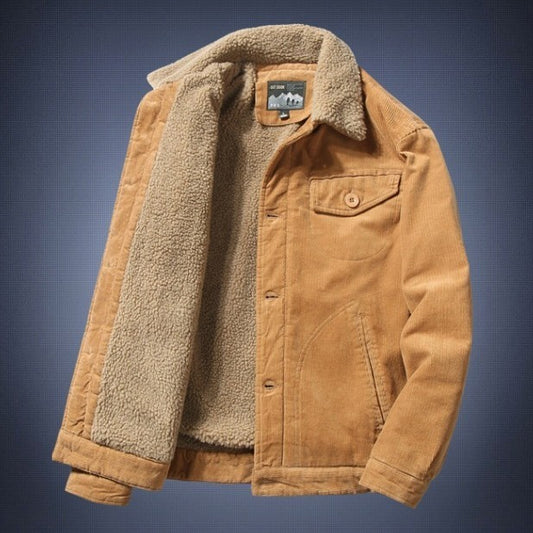 Manteau homme chaud décontracté à col montant en coton