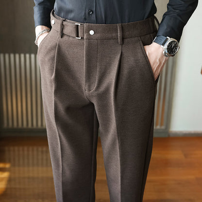 Pantalon de costume pour homme décontracté épais