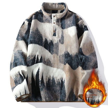 Pull en velours épais homme
