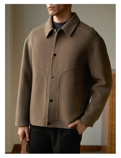 Manteau homme en laine double face 100 % laine haut de gamme creation