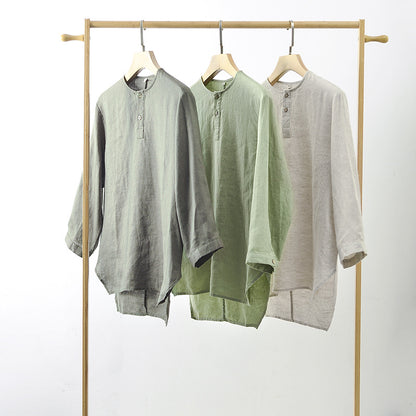 T-shirt en lin décontracté pour homme