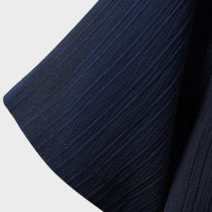 Ensemble chemise rayée à manches courtes et revers boutonné