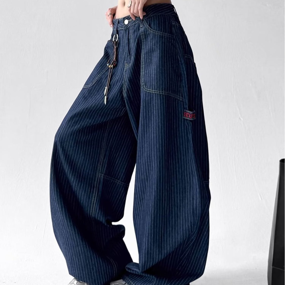 Pantalon taille haute ample