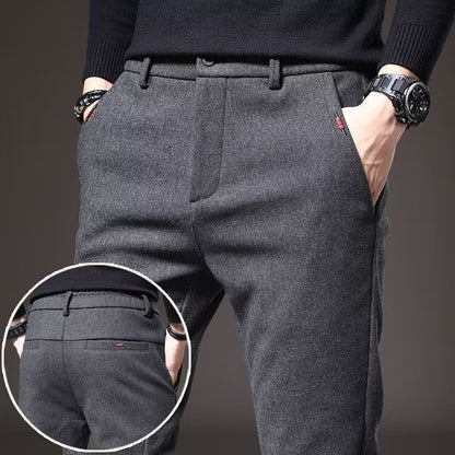 Pantalon décontracté pour homme, coupe droite et slim