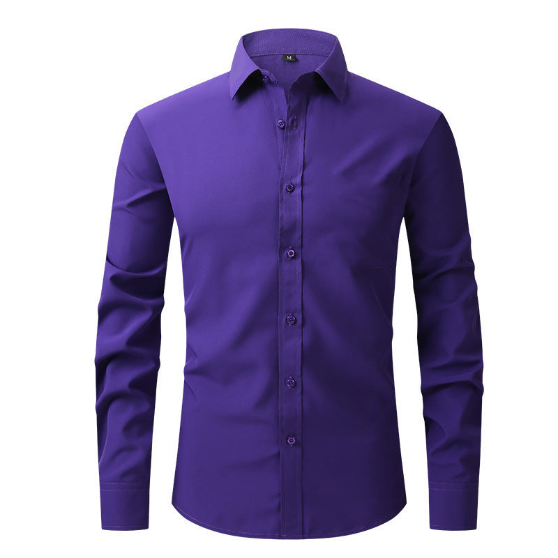 Chemise à manches longues pour homme entièrement élastique