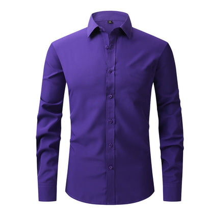 Chemise à manches longues pour homme entièrement élastique