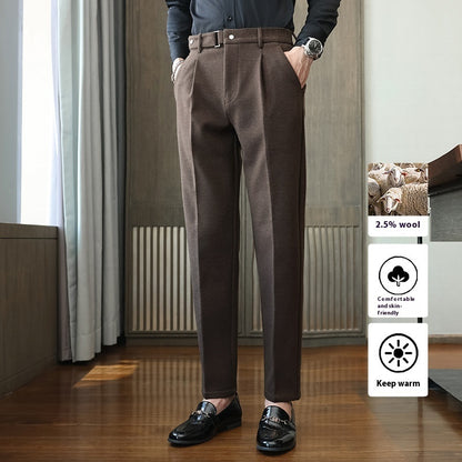 Pantalon de costume pour homme décontracté épais