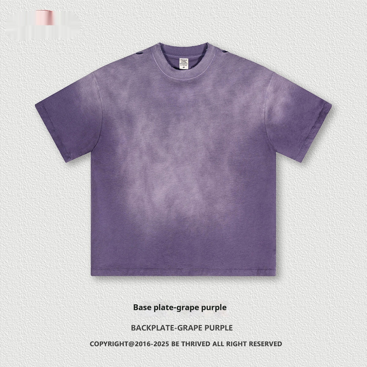 T-shirts rétro à manches courtes et col rond délavés pour hommes et femmes