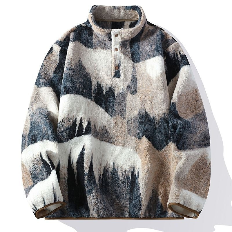 Pull en velours épais homme