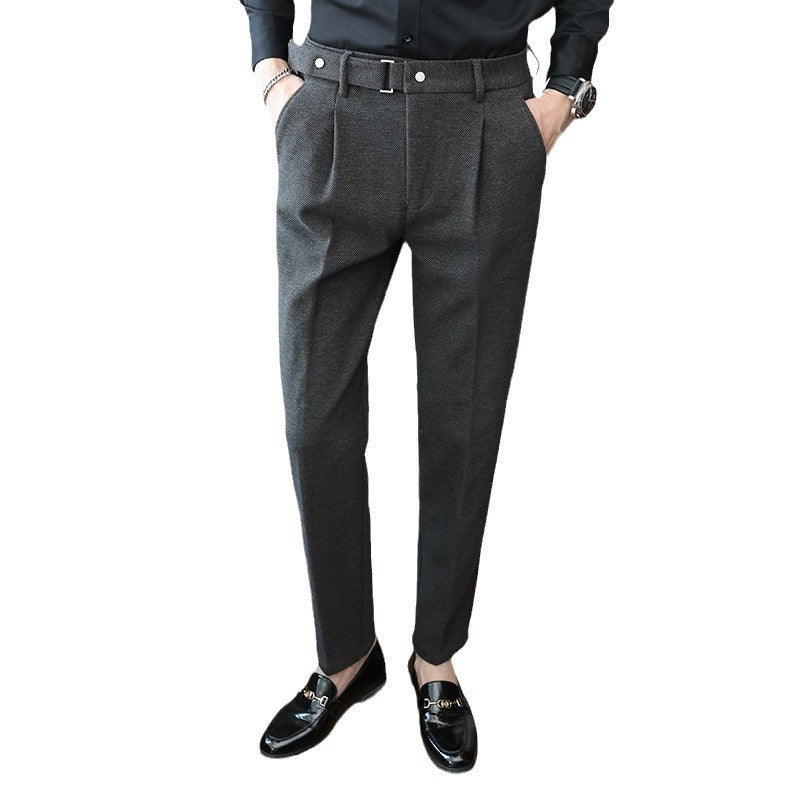 Pantalon de costume pour homme décontracté épais