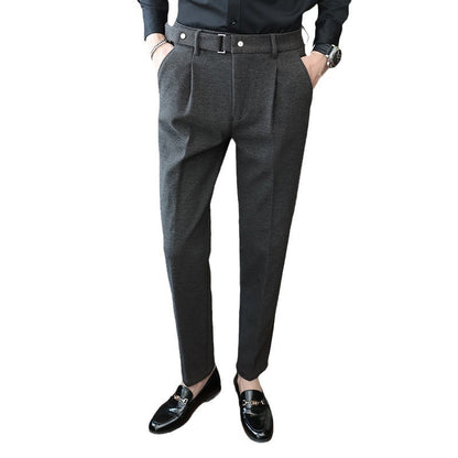 Pantalon de costume pour homme décontracté épais