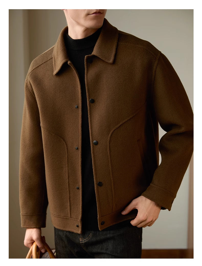 Manteau homme en laine double face 100 % laine haut de gamme creation