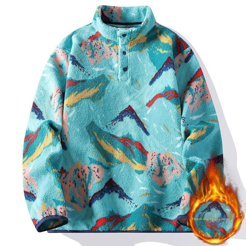 Pull en velours épais homme