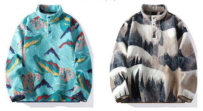 Pull en velours épais homme