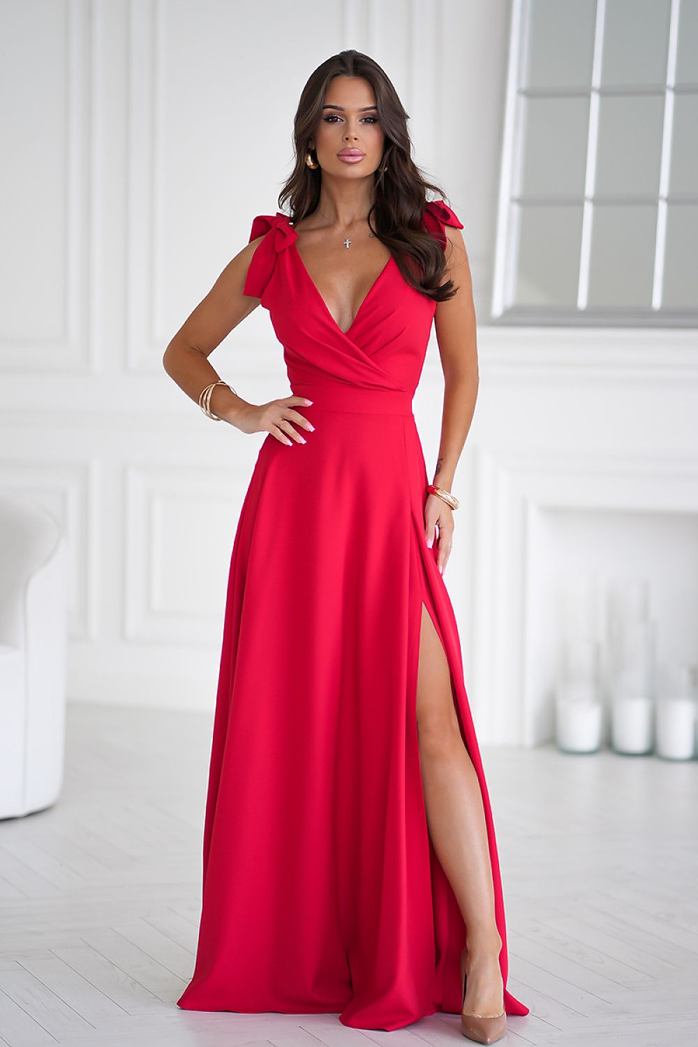  Robe longue model 202371 Bicotone 