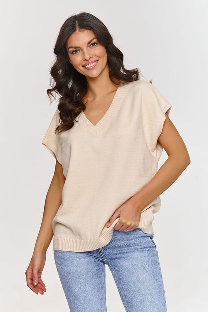 Gilet model 209733 Makadamia - Nainette.fr