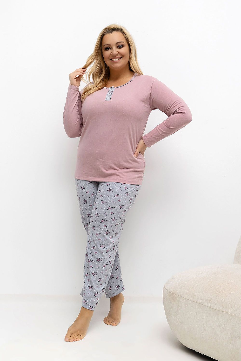  Pyjama Taille Plus model 221196 Forever Pink 