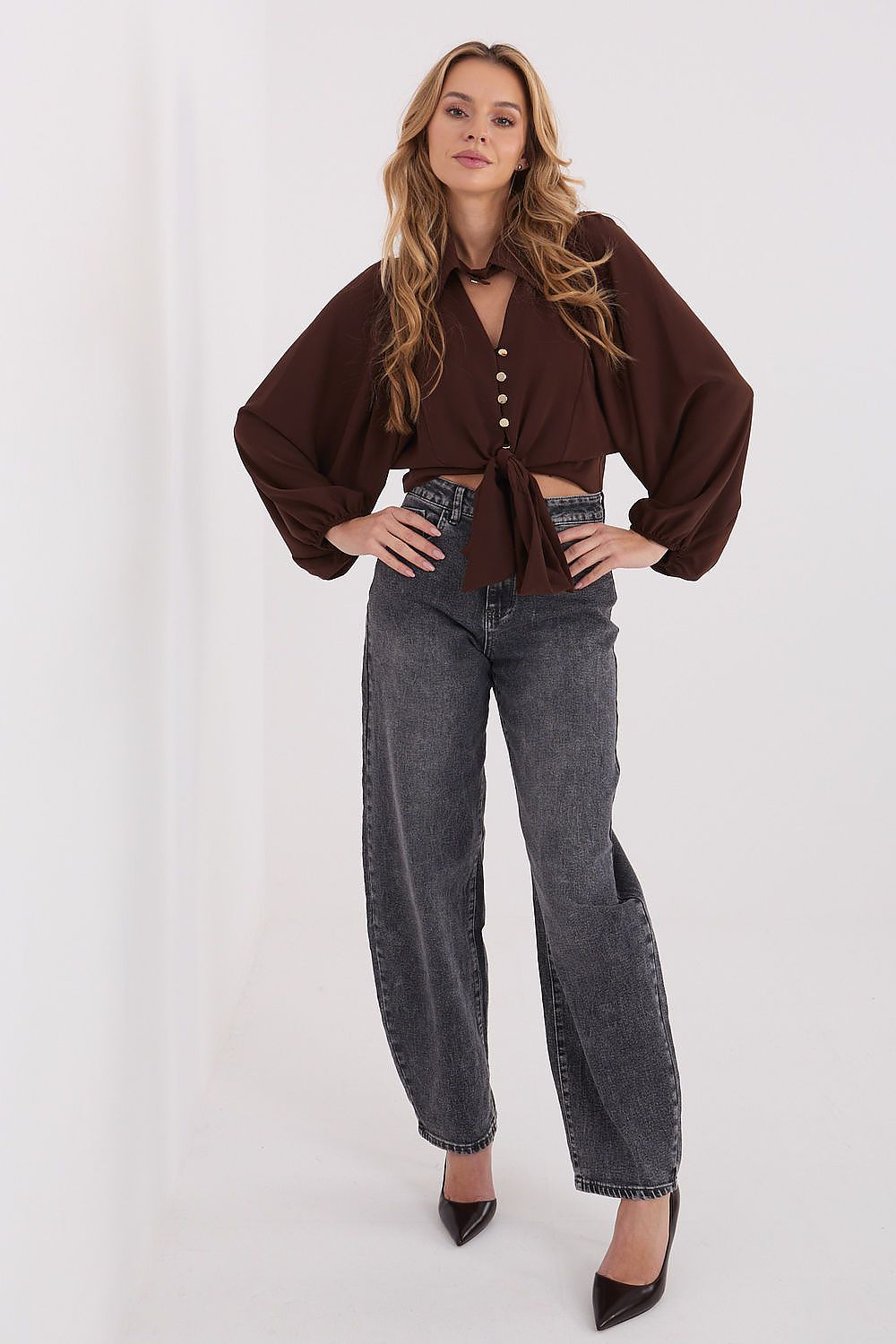 Chemise manche longue model 223171 Italy Moda - Nainette.fr