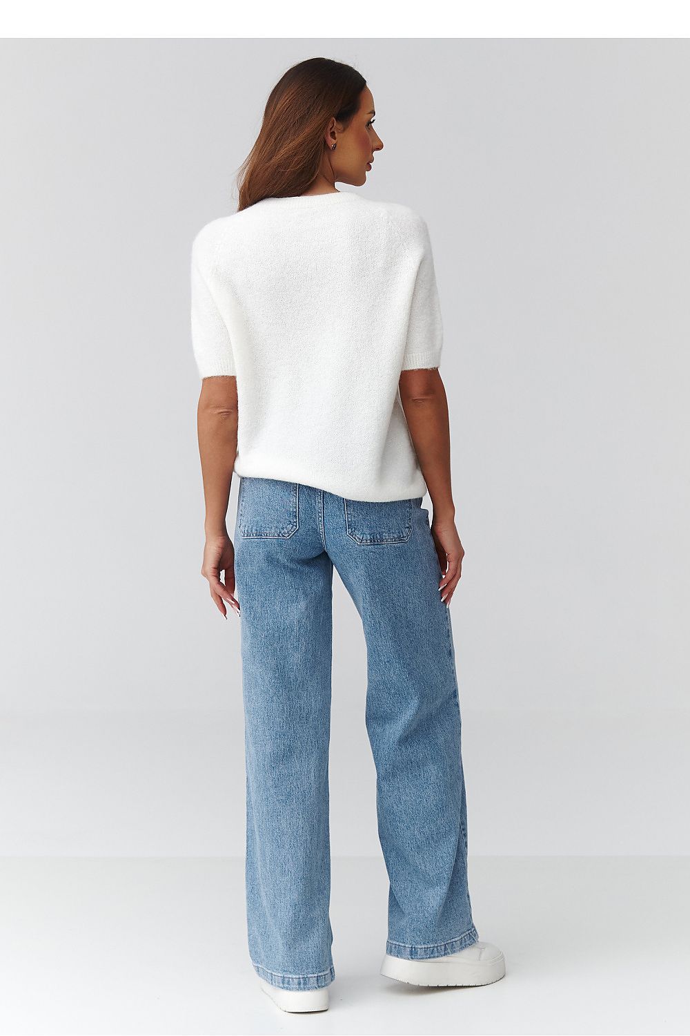  Pull à manches courtes model 224082 Makadamia 