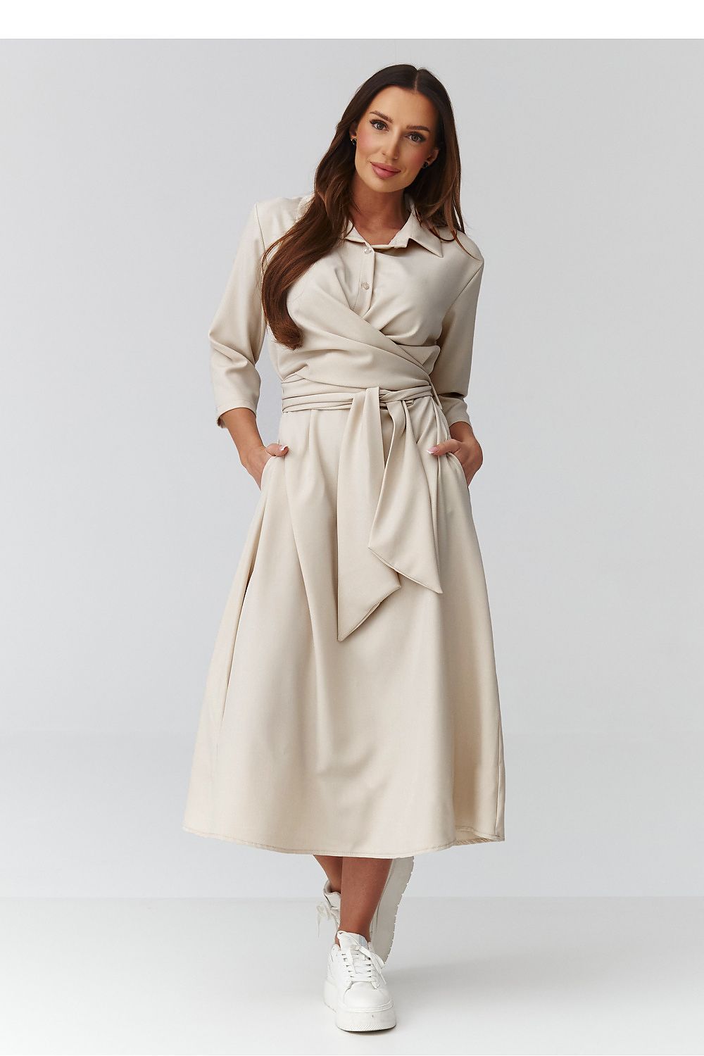  Robe de jour model 224087 Makadamia 