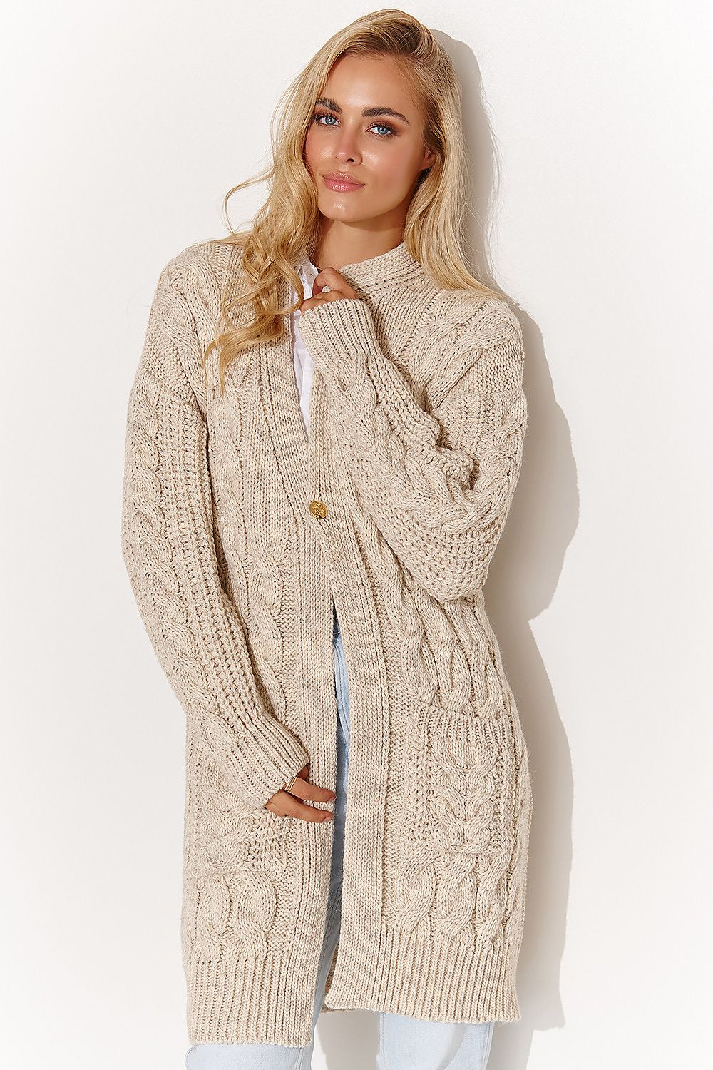 Cardigan model 184392 Makadamia - Nainette.fr
