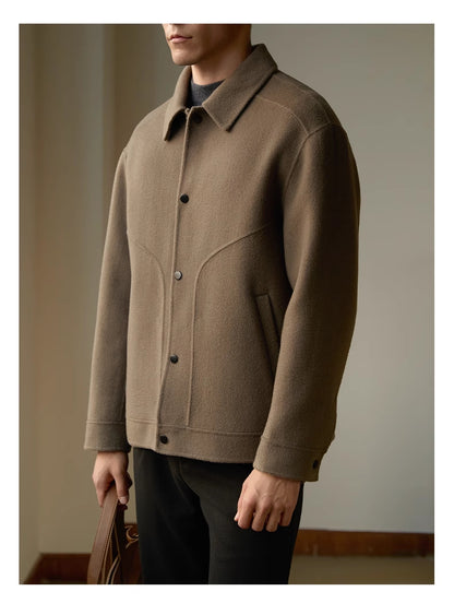 Manteau homme en laine double face 100 % laine haut de gamme creation