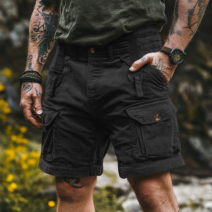 Short pour homme décontracté multipoches