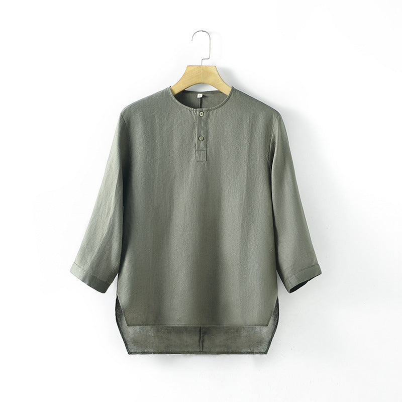 T-shirt en lin décontracté pour homme